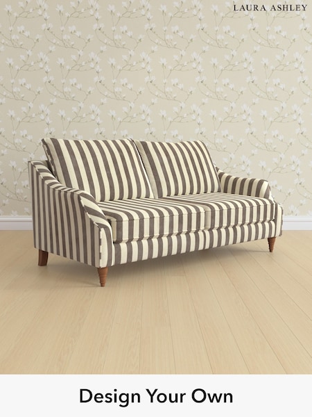 Orla Stripe/Dark Truffle Natural Beverley By Laura Ashley (W47551) | £1,575
