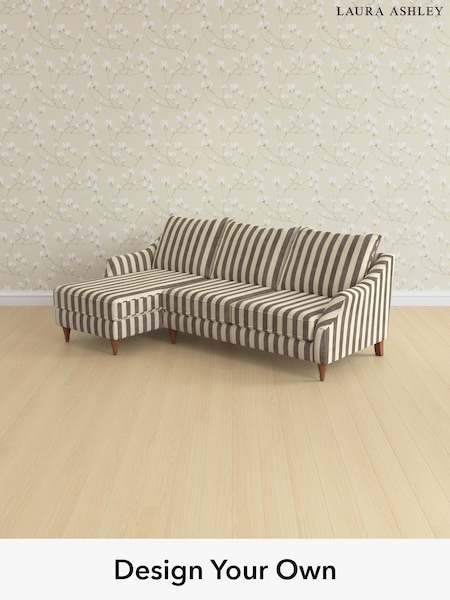 Orla Stripe/Dark Truffle Natural Beverley By Laura Ashley (W47551) | £2,375