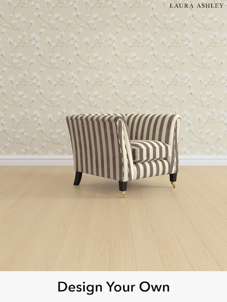 Orla Stripe/Dark Truffle Natural Chatsworth By Laura Ashley (W47558) | £1,000