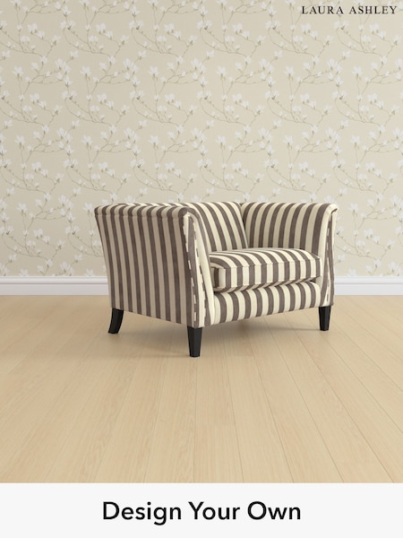 Orla Stripe/Dark Truffle Natural Chatsworth By Laura Ashley (W47558) | £1,100