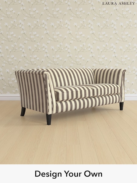 Orla Stripe/Dark Truffle Natural Chatsworth By Laura Ashley (W47558) | £1,425