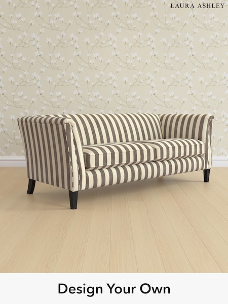 Orla Stripe/Dark Truffle Natural Chatsworth By Laura Ashley (W47558) | £1,525