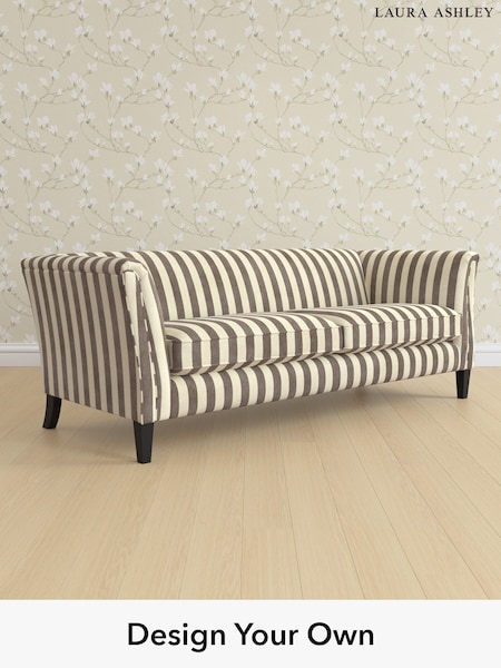 Orla Stripe/Dark Truffle Natural Chatsworth By Laura Ashley (W47558) | £1,625