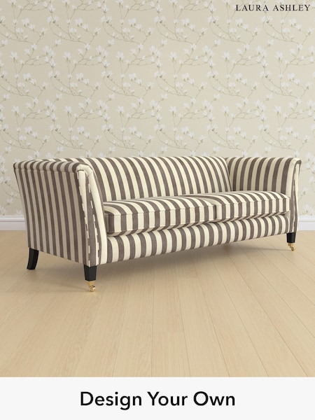 Orla Stripe/Dark Truffle Natural Chatsworth By Laura Ashley (W47558) | £1,625