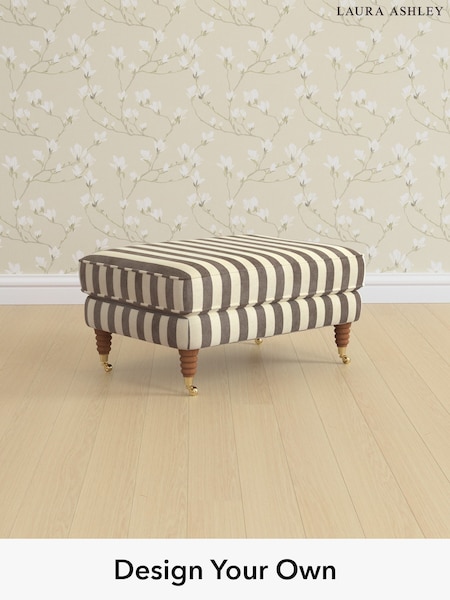 Orla Stripe/Dark Truffle Natural Lynden Scatter Back By Laura Ashley (W47629) | £625