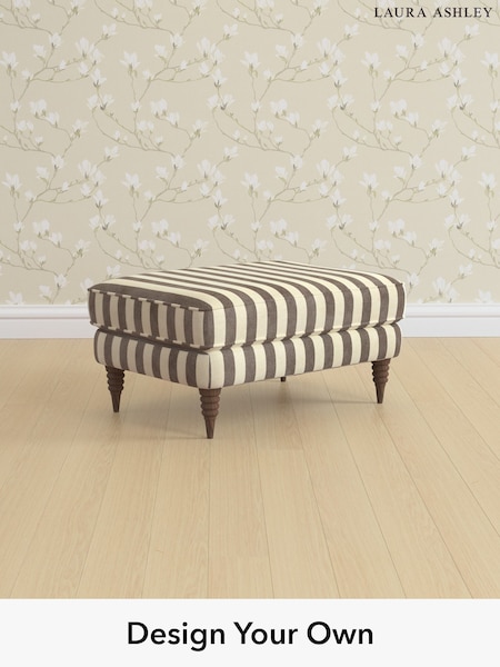 Orla Stripe/Dark Truffle Natural Lynden Scatter Back By Laura Ashley (W47629) | £625
