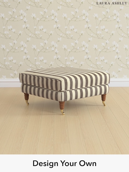 Orla Stripe/Dark Truffle Natural Lynden Scatter Back By Laura Ashley (W47629) | £725