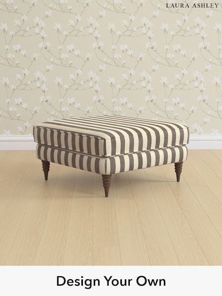 Orla Stripe/Dark Truffle Natural Lynden Scatter Back By Laura Ashley (W47629) | £725