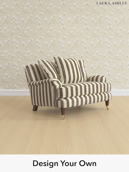 Orla Stripe/Dark Truffle Natural Lynden Scatter Back By Laura Ashley (W47629) | £1,175