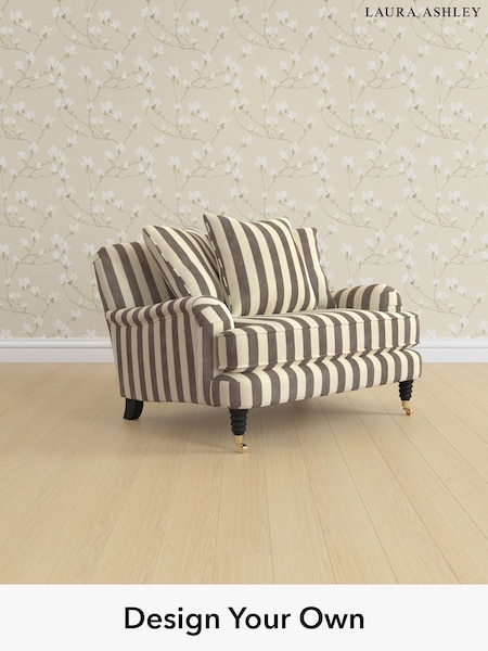 Orla Stripe/Dark Truffle Natural Lynden Scatter Back By Laura Ashley (W47629) | £1,175
