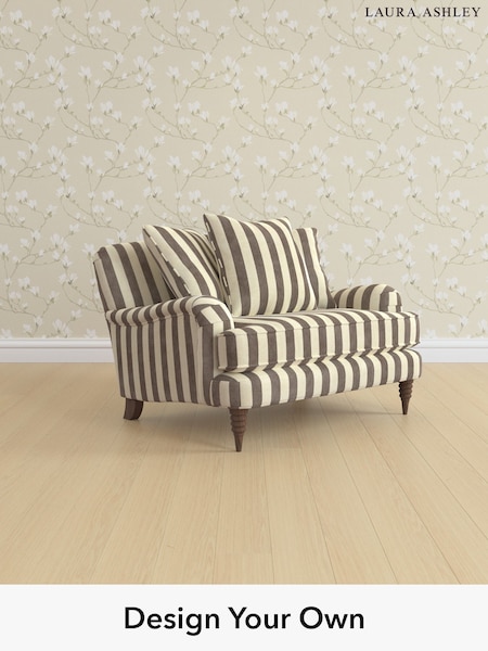 Orla Stripe/Dark Truffle Natural Lynden Scatter Back By Laura Ashley (W47629) | £1,175