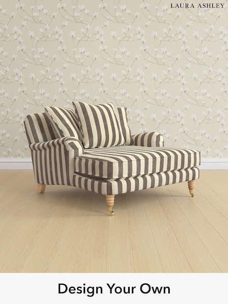 Orla Stripe/Dark Truffle Natural Lynden Scatter Back By Laura Ashley (W47629) | £1,325