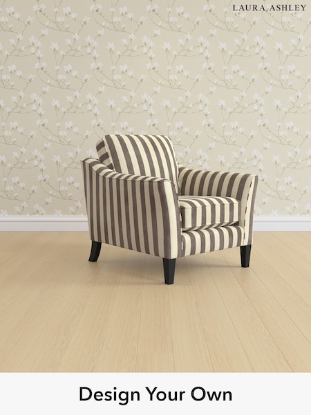 Orla Stripe/Dark Truffle Natural Marford By Laura Ashley (W47637) | £875