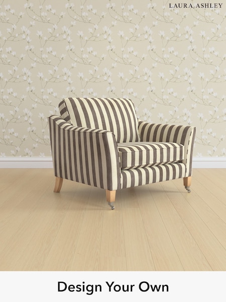 Orla Stripe/Dark Truffle Natural Marford By Laura Ashley (W47637) | £950