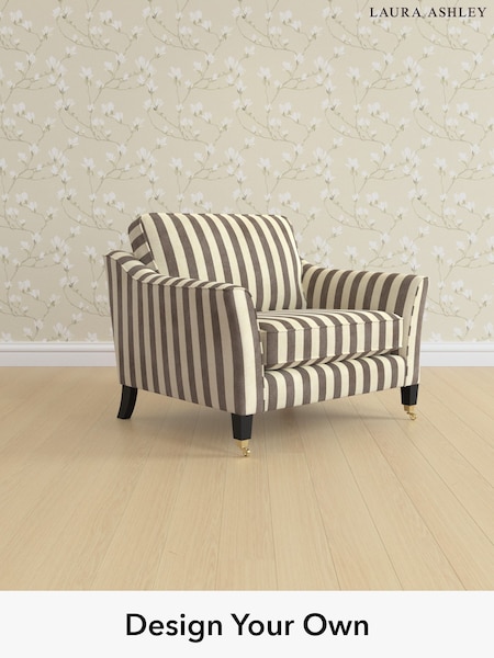 Orla Stripe/Dark Truffle Natural Marford By Laura Ashley (W47637) | £950