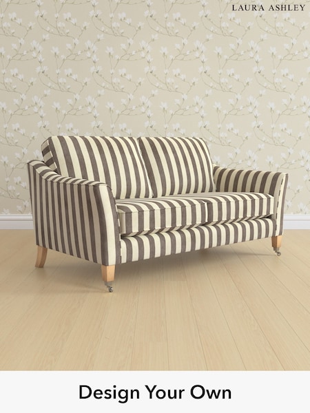 Orla Stripe/Dark Truffle Natural Marford By Laura Ashley (W47637) | £1,325