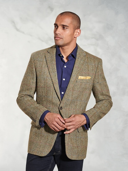 Brook Taverner Green Check Harris Tweed Jacket (W47776) | £299