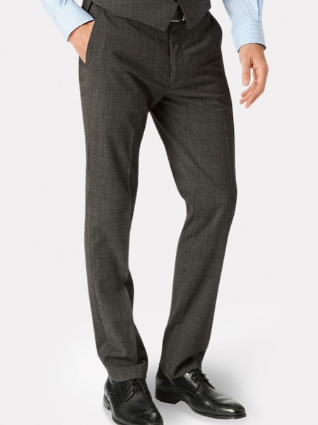 Brook Taverner Grey Cassino Slim Fit Trousers (W47809) | £90