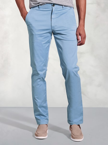 Brook Taverner Blue Garment Dyed Casual Trousers (W47834) | £50