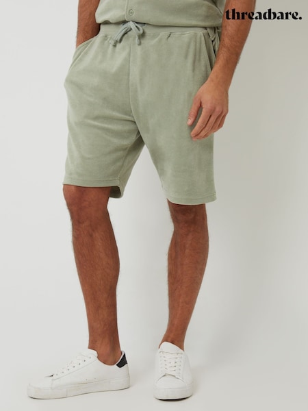 Threadbare Green Towelling Sweat Shorts (W47854) | £20
