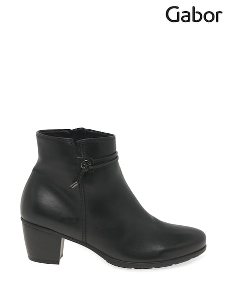 Gabor Ela Leather Black Boots (W47880) | £115