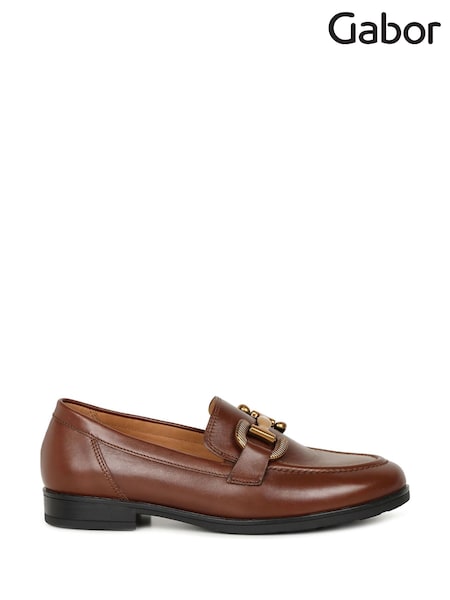 Gabor Dupri Sattel Leather Brown Shoes (W47881) | £120