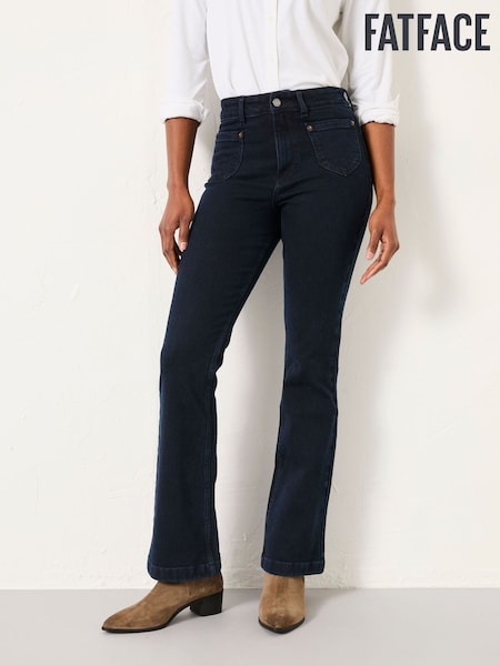 FatFace Fly Denim Dark Blue Flare Jeans (W47948) | £59