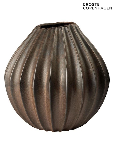 Broste Copenhagen Antique Brown Wide Extra Large Vase (W48000) | £225
