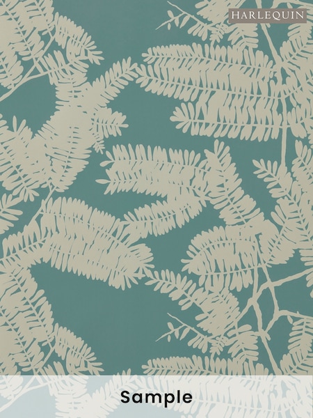 Harlequin Blue Extravagance Reflect 1 A4 Wallpaper Sample (W48016) | £1