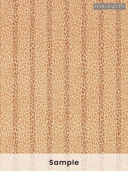 Harlequin Orange Lacuna Stripe Reflect 1 A4 Wallpaper Sample (W48020) | £1