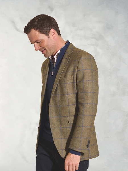 Brook Taverner Green Wool Check Jacket (W48099) | £199