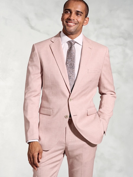 Brook Taverner Pink Textured Occasion Suit Jacket (W48119) | £99
