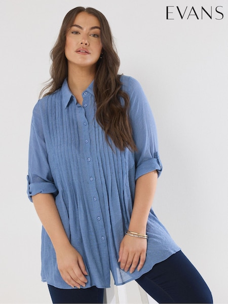 Evans Pintuck Blouse (W48129) | £42