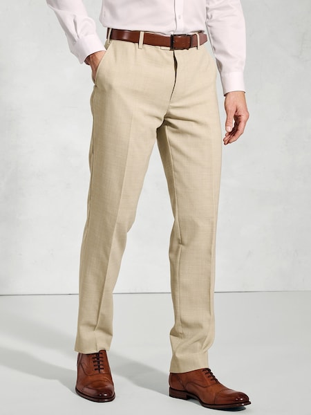 Brook Taverner Natural Linen Blend Mixer Suit Trousers (W48132) | £80