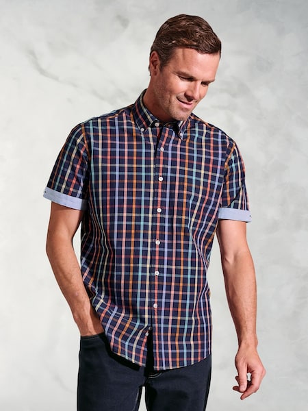 Brook Taverner Blue Portofino 100% Cotton Shirt (W48189) | £50