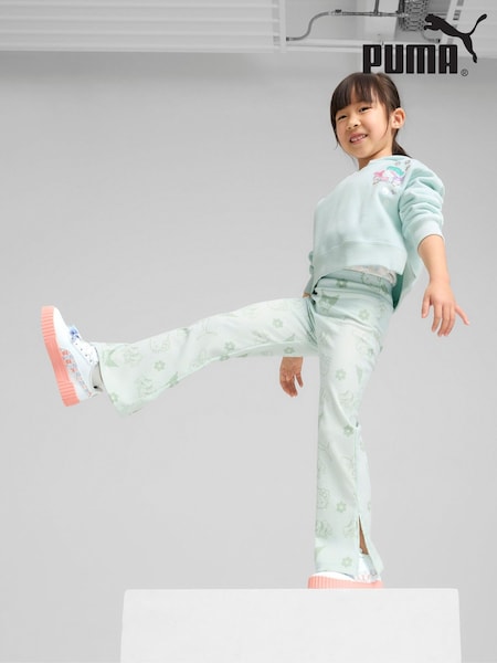 Puma Blue X Hello Kitty And Friends Kids Ribbed Flared Leggings (W48244) | £40