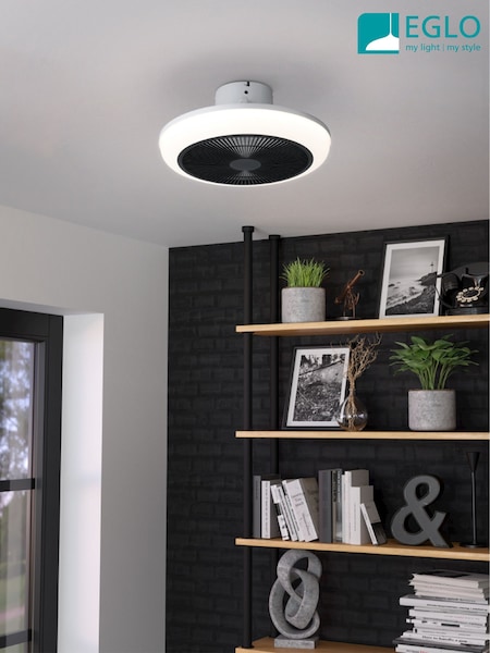 Eglo White Sayulita Integrated LED Ceiling Fan (W48247) | £99