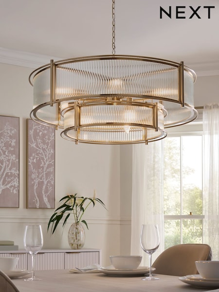 Brass Hertford Supersized Chandelier Ceiling Light (W48443) | £599