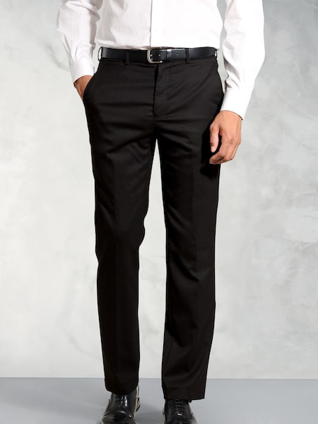 Brook Taverner Black Flannel Trousers (W48464) | £79