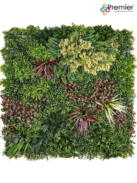 Premier Decorations Ltd Artificial Gardenia and Fern Living Wall (W48513) | £125