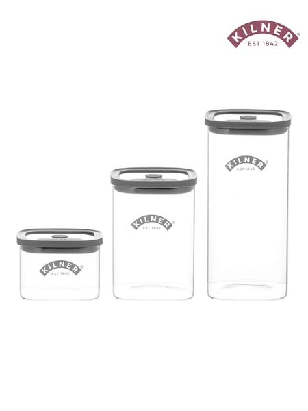 Kilner 3 Piece Clear Fresh Storage Jar Mixed Set (W48533) | £32