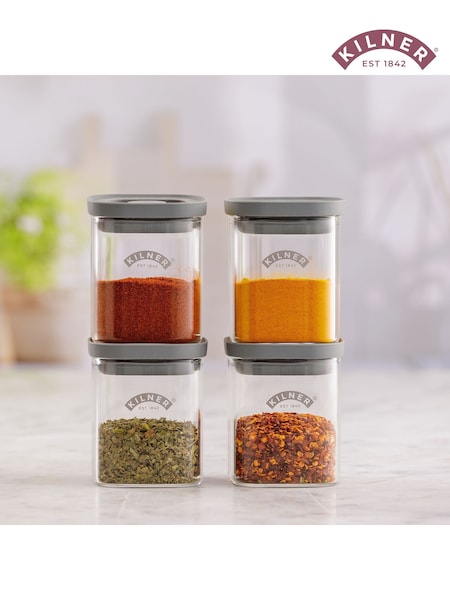 Kilner Set of 6 Clear Fresh Storage Spice Jar 160ml (W48536) | £39
