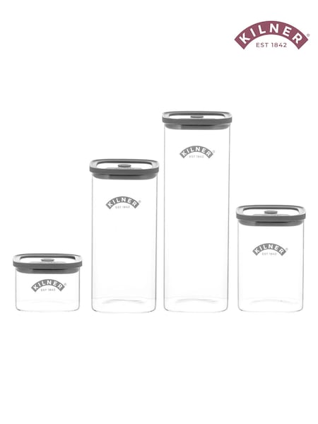 Kilner 4 Piece Clear Fresh Storage Jar Mixed Set (W48543) | £46