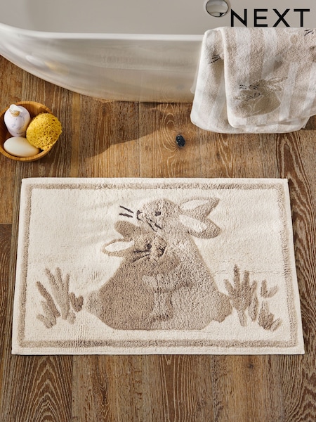 Natural Spring Bunny Bath Mat (W48620) | £18