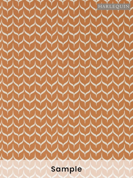Harlequin Terracotta Adderstone Pacific Holland A4 Wallpaper Sample (W48663) | £1
