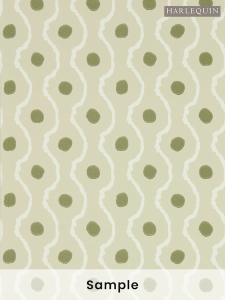 Harlequin Neptune GreenMatcha Connor Chocolate Dusk Holland A4 Wallpaper Sample (W48668) | £1