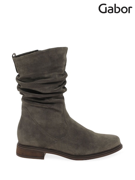 Gabor Hodie Mohair Suede Brown Boots (W48678) | £135 - £140