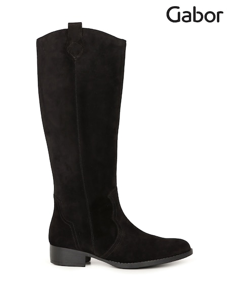 Gabor Garden Suede Black Boots (W48681) | £170