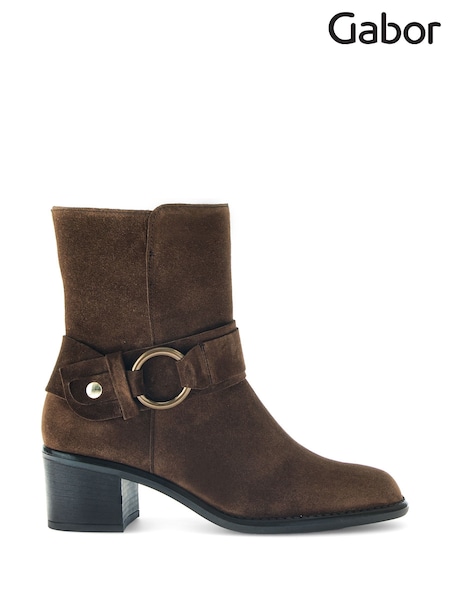 Gabor Easel Whisky Suede Brown Boots (W48685) | £140