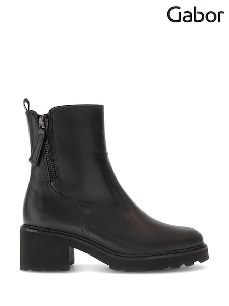 Gabor Euston Leather Black Boots (W48687) | £140